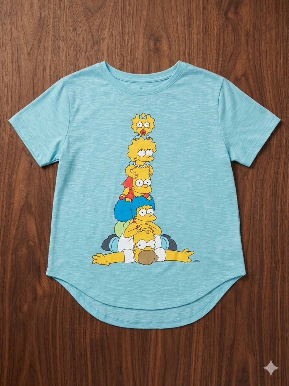 Kids' Light Blue Short Sleeve Graphic Tee - The Simpsons